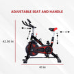 8 kg Flywheel Spin Bike | 7-Level Resistance | LED Monitor & Heart-Rate Sensor | 120 kg Capacity