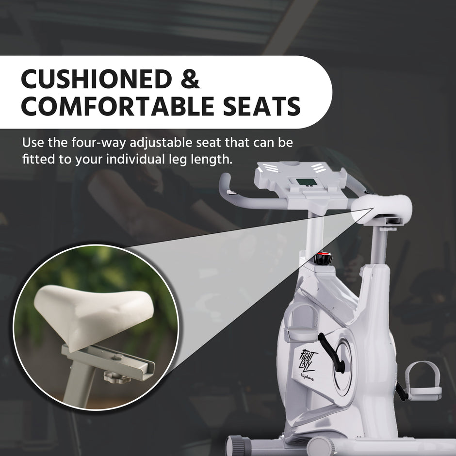 Spin Bike - 8Kg Flywheel, 120Kg Capacity, Adjustable Resistance & LCD Display