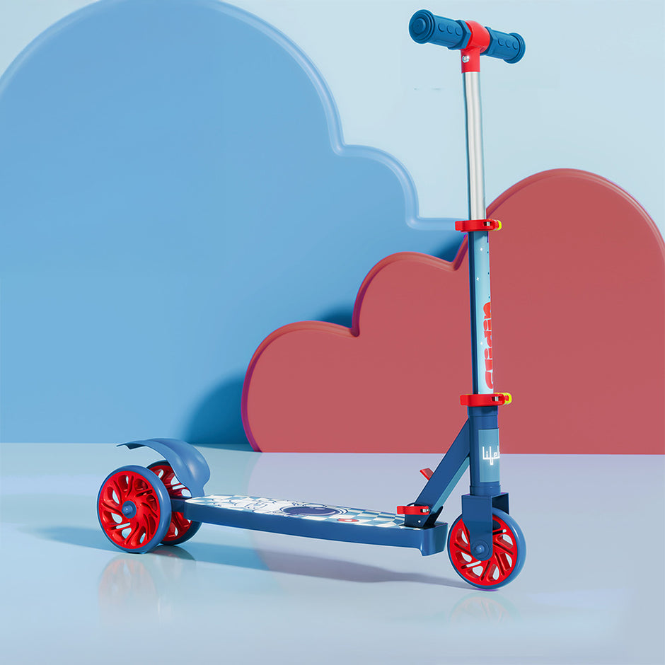 Lifelong Kids Foldable Scooter - 3-Wheel (Blue/Red)
