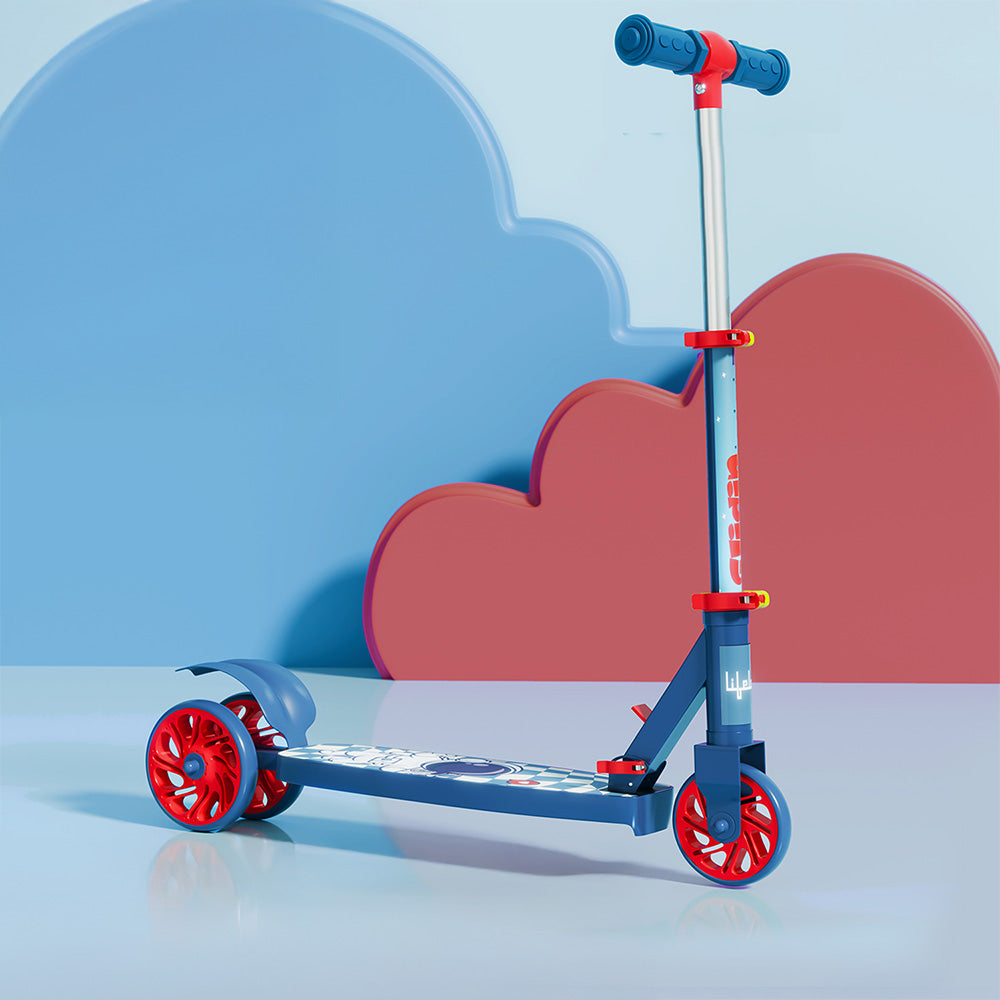 Lifelong Kids Foldable Scooter - 3-Wheel (Blue/Red)