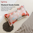 Lifelong Cuppy Rai Mustard Seeds Baby Headrest | Soft & Supportive Pillow for Newborns | Round Head Shaping Cushion with Washable Cover (LLCMP01)