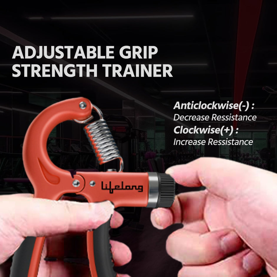 Lifelong Adjustable Hand Grip Strengthener|Adjustable Resistance (10kg-60kg)| Hand Exercise Equipment for Forearm Exercise, Finger Exercise Power Gripper