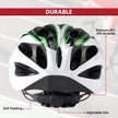 LLFAH08 Adjustable Cycling Helmet with Detachable Visor (Black/ White /Green)