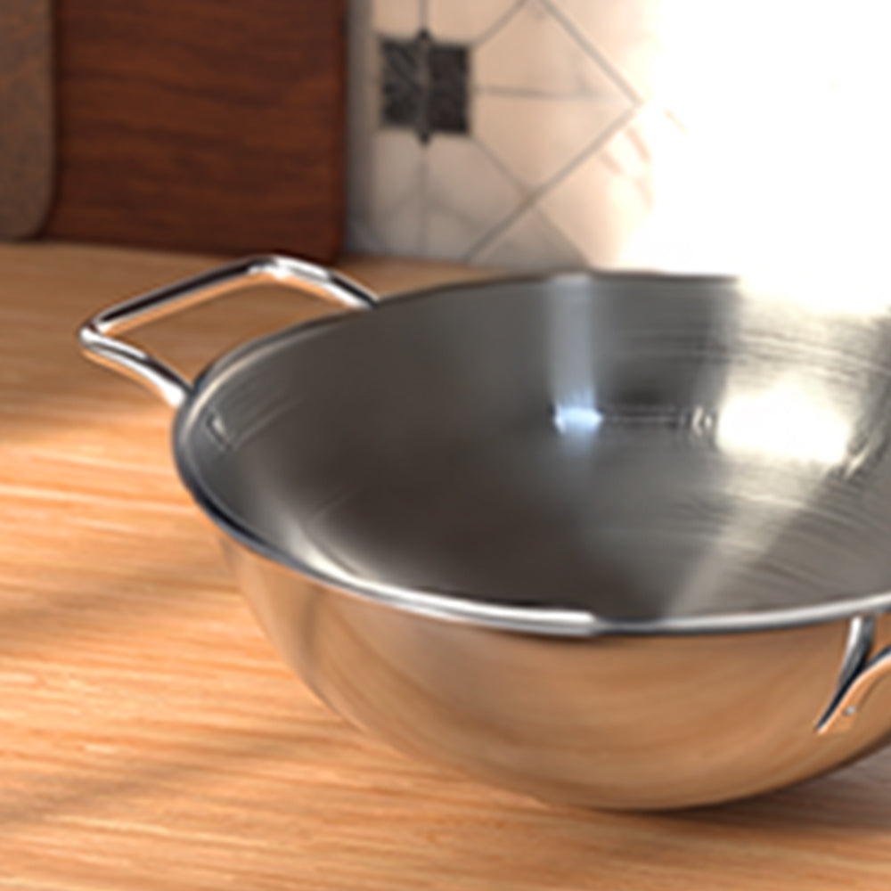 Triply Kadhai with Glass Lid