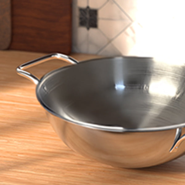 Triply Kadhai with Glass Lid