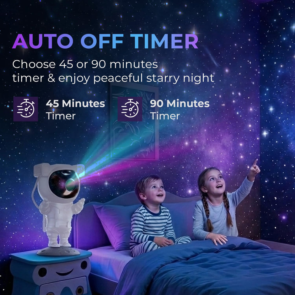 Lifelong Astronaut Galaxy Projector Light for Bedroom with Remote| White Finish |Star, Nebula & Space Night Lamp with Timer | Decorative Light for Gifting| 360° Projection Kids & Adults