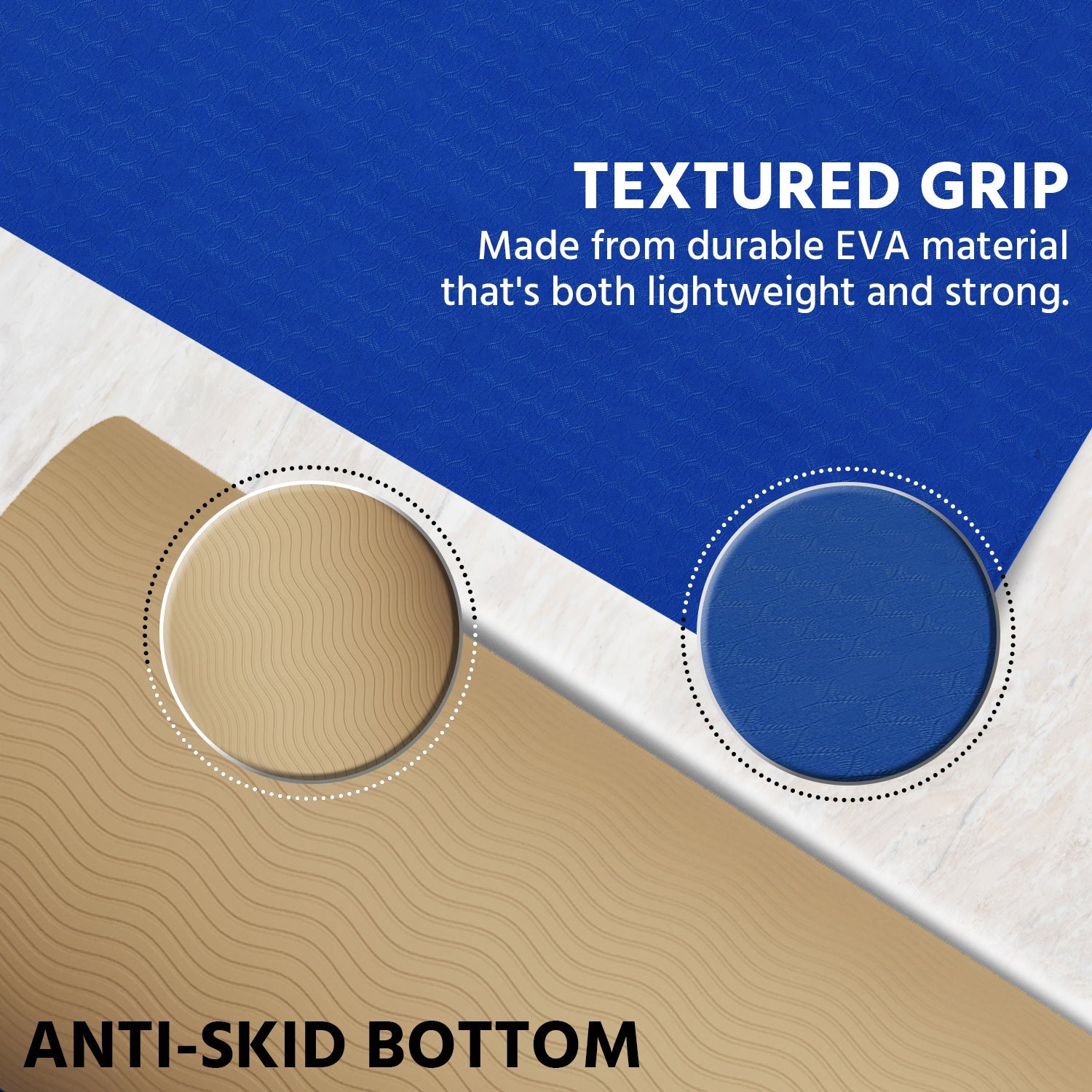 Dual Color Yoga Mat for Women & Men EVA Material 6mm
