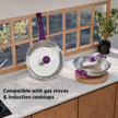 Lifelong Kadhai and Fry Pan with Lid| Soft touch handles | LLTPC2