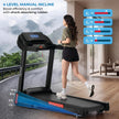Lifelong 4.5HP Motorized Treadmill for Home | Manual Incline 12% Foldable Handle Max Speed 12 km/h LED Display | 12 Workout Programs |110 kg Capacity| Ideal Gym Equipment for Home Workout Jet Black