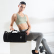 30L Water Resistant Sports Duffel Gym Bag for Men & Women with Shoe Compartment & Side pocket (Black)