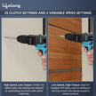 Lifelong Cordless Drill Machine for Home & DIY Use | Drill Driver | 12V Battery | 1450 RPM | | 25 accessories | Free Screw Set | Cordless Screwdriver | Drill Machine for home |Multiple torque setting