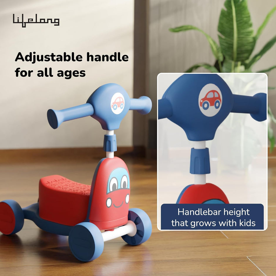 Cuppy Scootzy 3-in-1 Ride On Toy for Kids | Baby Scooter, Walker & Push Ride Car