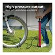 Lifelong Portable High Pressure Bicycle Air Pump | Hand Air Pump to Upto120 PSI | Durable Metal Body with Foldable Base |Red