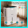 Lifelong Dehumidifier for Bedroom, Home, Wardrobe & Car | Portable Moisture Absorber with Intelligent Touch Control, 24-Hour Timer, 2-Speed Fan, Auto Defrost, Humidity Indicator & 180° Wheels