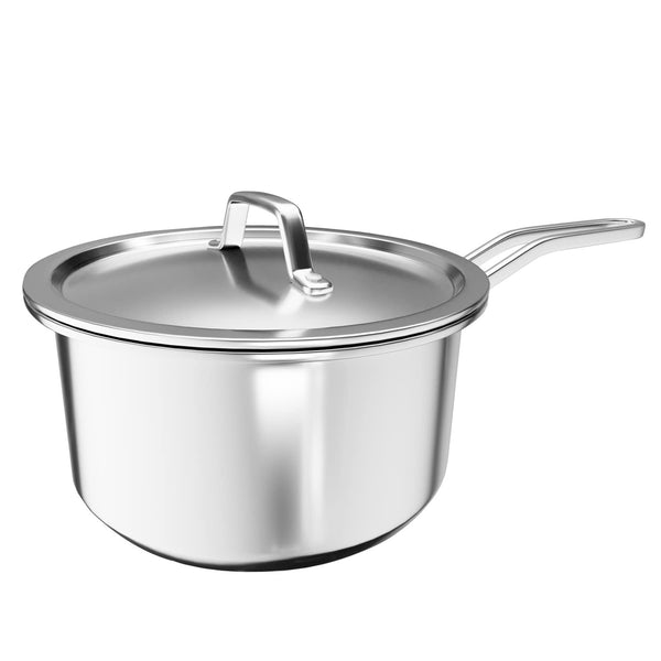 1.5L Triply Stainless Steel Saucepan with Lid