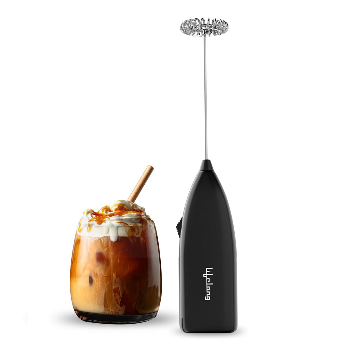 Lifelong Battery Operated Milk Frother | One Button Operation | Handheld Coffee Frother | Stainless Steel Whisk | Electric Foam Maker for Coffee, Latte, Cappuccino, Hot Chocolate | Café-Style at Home