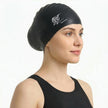 Lifelong Swimming Cap for Women - Swim Hair Caps for Long Hair- Waterproof Head Cover Cap - Silicone Hair Cover Cap for Adult Women Black