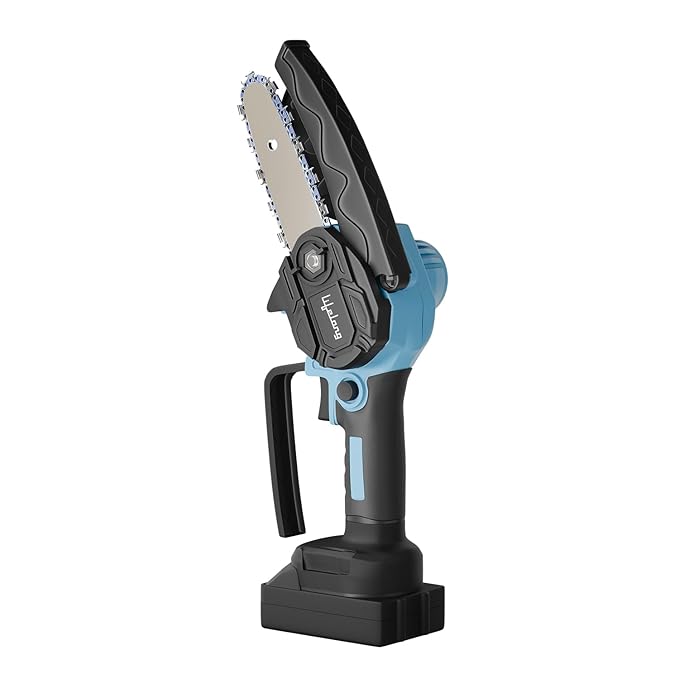 Lifelong Cordless Mini Chainsaw – 21V Battery Powered One-Hand Chainsaw for Wood Cutting, Tree Trimming & Gardening (Lightweight, Portable)