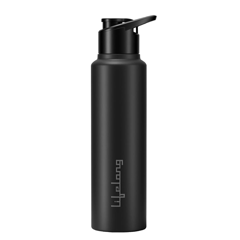 Lifelong 950ml Stainless Steel Water Bottle – Leak-Proof, Durable, Black