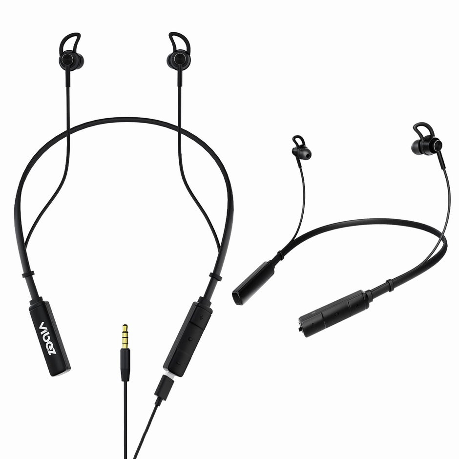 Vibez by Lifelong 2-in-1 Wireless & Wired Earphones with Extra Bass