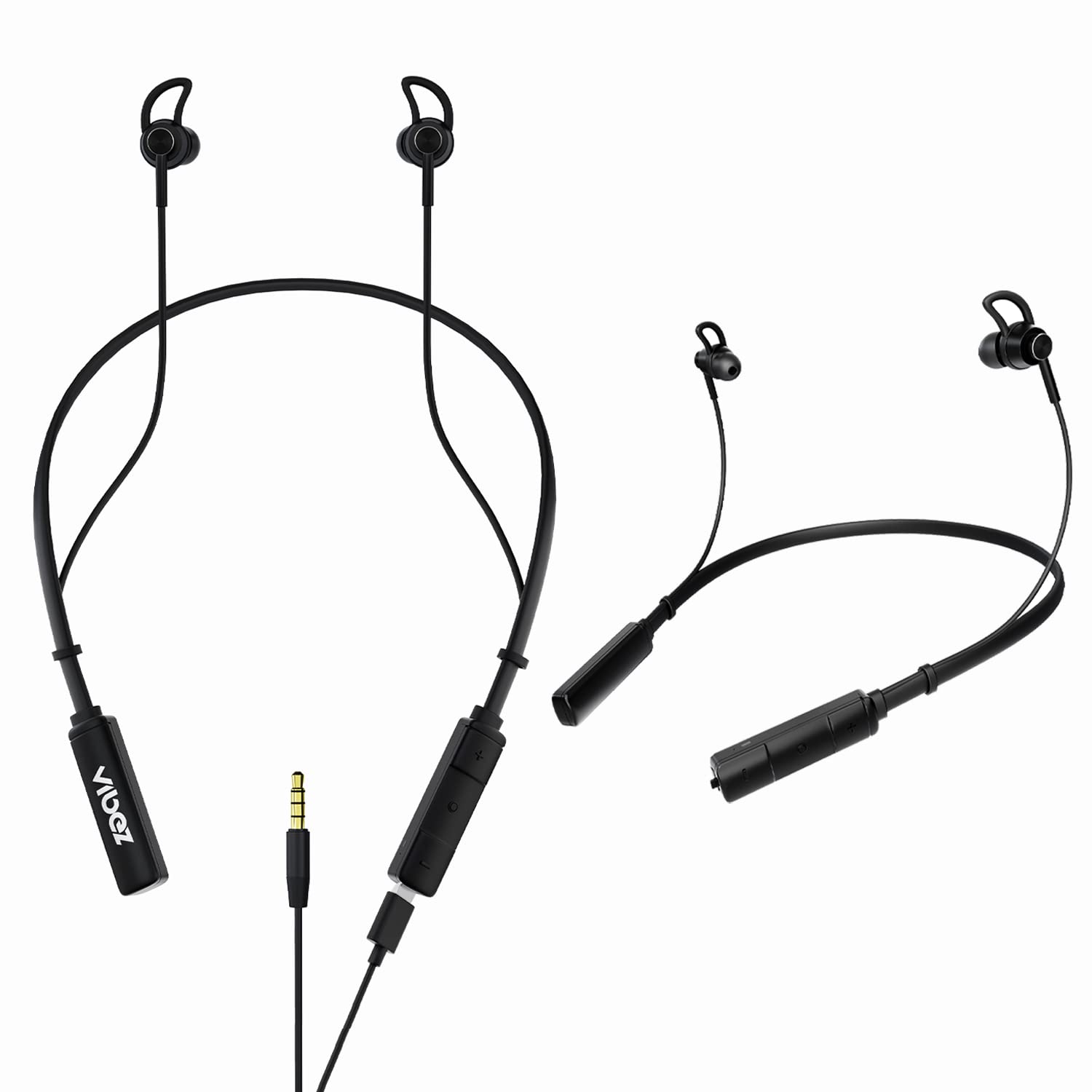 Vibez by Lifelong 2-in-1 Wireless & Wired Earphones with Extra Bass