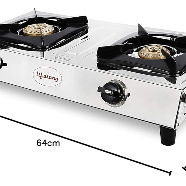 2-Burner Manual Ignition Gas Stove