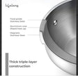 Lifelong Triply 5 piece cookware Set| Triply Kadai, Frypan, Saucepan & Tadka Pan for Cooking | 22cm Kadai (2L) & Fry Pan (1.25L) 22cm|16cm Saucepan (1.2L) & Tadka Pan 10 Cm with Common Lid (LLTPC01)|Induction and Gas Stove Compatible Combo of 5