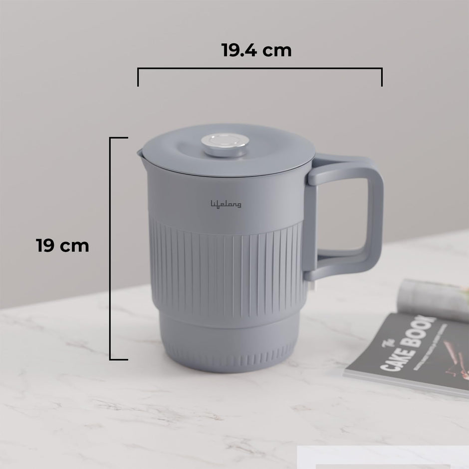 Lifelong Electric Kettle 0.8 Litre | 600W Kettle with Double Wall & Cool Touch Body