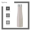 Lifelong Stainless Steel Water Bottle 900ml | Durable, Leak-Proof, Easy Grip, Rust Free, Easy-to-Clean, Odour-Free Bottle with Secure Cap for School, Travel, Gym & Work (LLBT03AB, Almond Birch)