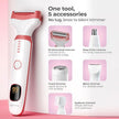 Lifelong GlideOff Luxe 5-in-1 Women’s Face & Body Trimmer | Electric Shaver & Razor with 5 Interchangeable Heads for Bikini, Eyebrow, Nose & Ear Hair Removal, 120 Min Runtime, USB Type-C Charging
