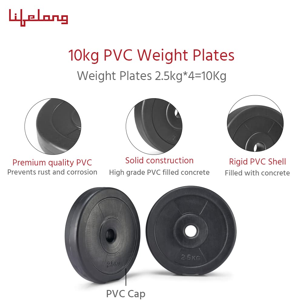 PVC Home Gym Set 10kg with Barbell & Dumbbells – Complete Workout Kit