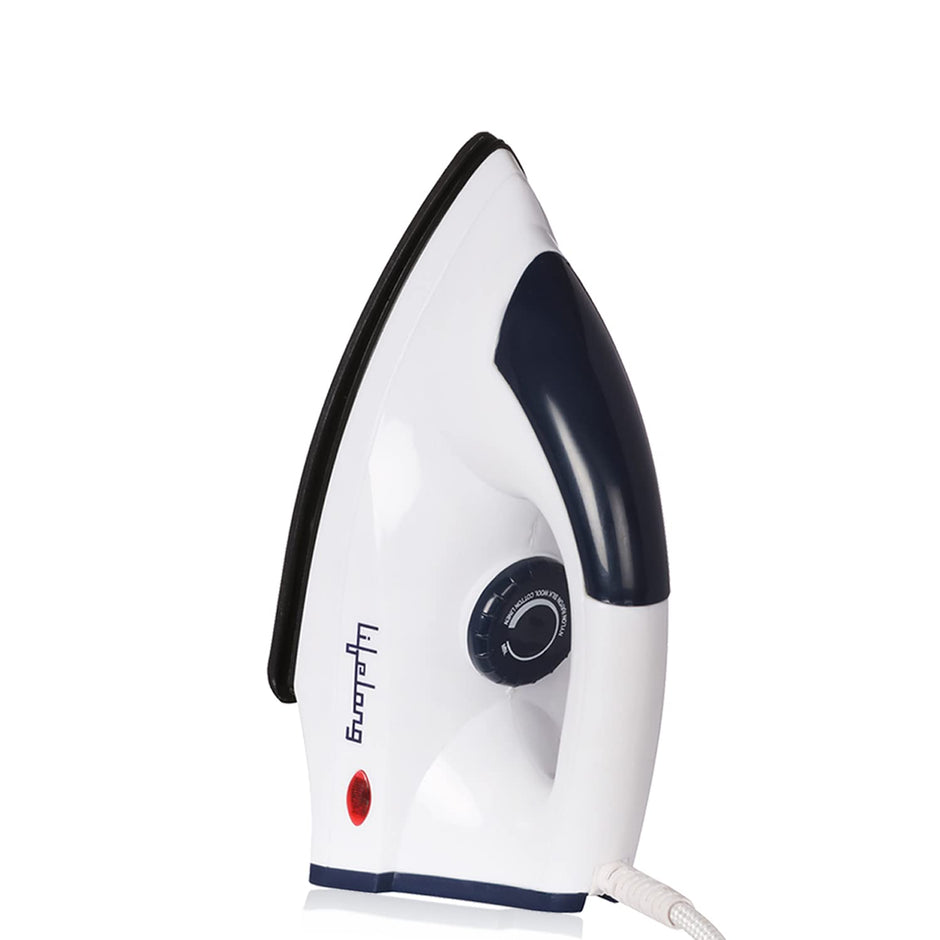 Lifelong 1000W Dry Iron | Lightweight Electric Iron with Non-Stick Soleplate, Adjustable Temperature Control & Power Indicator | Compact| 2 Year Warranty | Blue & White (LLDI30)