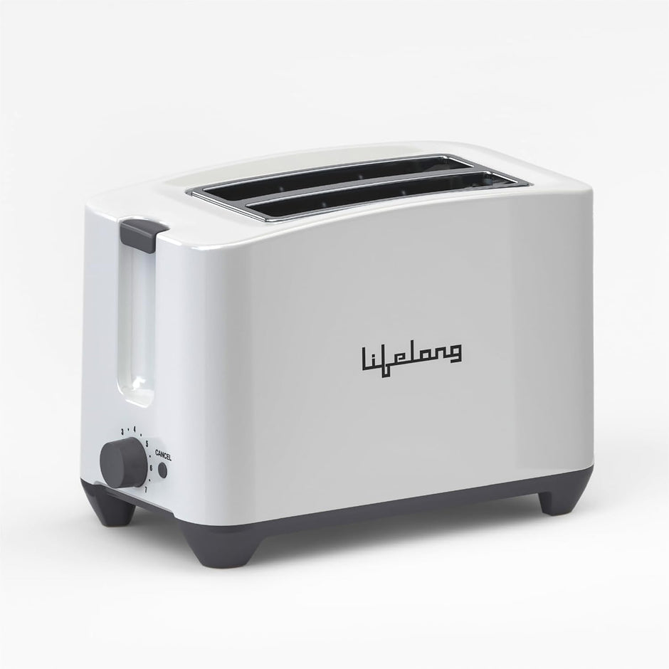 Lifelong Bread Toaster 2 Slice | Auto-Cut-Off | Self-Centering for Even Toasting