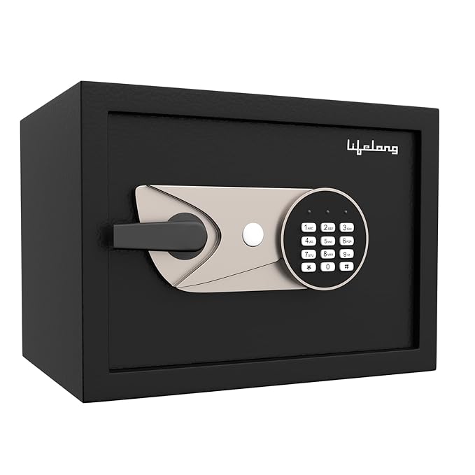 34L Digital Safe Locker – Sturdy Metal Security Box with Electronic Keypad (Multicolor)