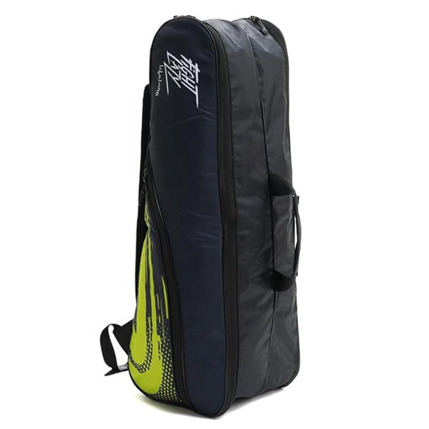 Lifelong Badminton Kit Bag – Dual Compartments, Water-Resistant, Black & Green