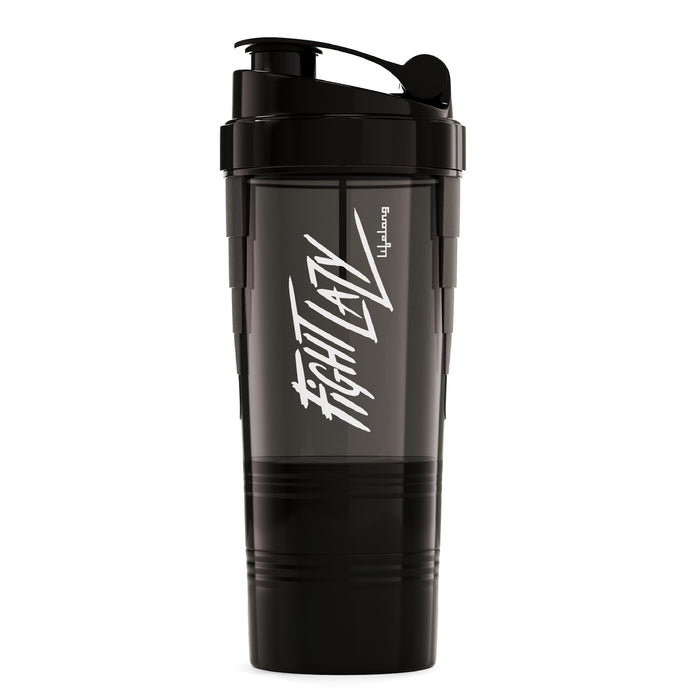 Lifelong Protein Shaker Bottle for Gym | 500 ml Bottle| 2 Storage Compartments for Pre Workout & Supplements| Steel Whisk| Leakproof | BPA-Free Shaker For Gym | Sipper Water Bottle for Adults (Black)