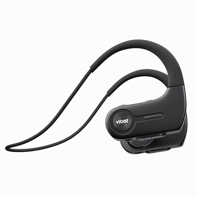 Vibez Ultra Wireless Earphones – 32GB Storage, Noise Cancellation, 15Hrs Playtime (Black)