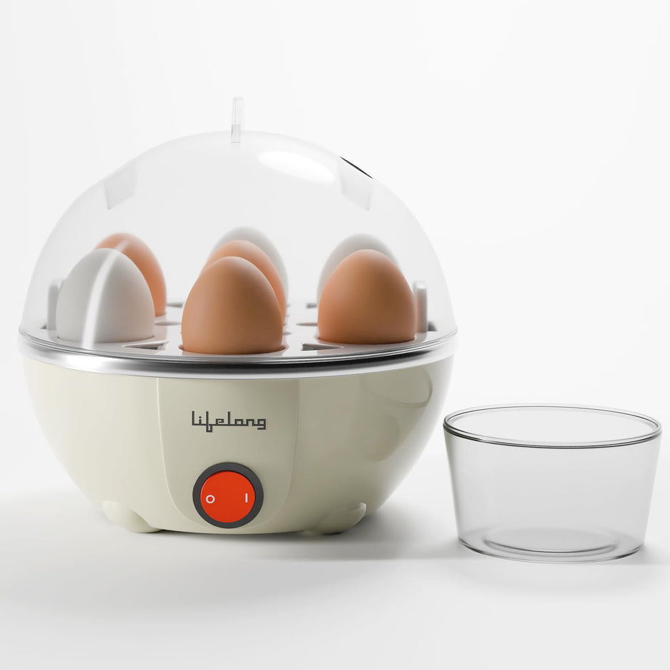 Lifelong Egg Boiler for 7 Eggs, 350 Watt | 3 Boiling Modes Hard, Medium & Soft