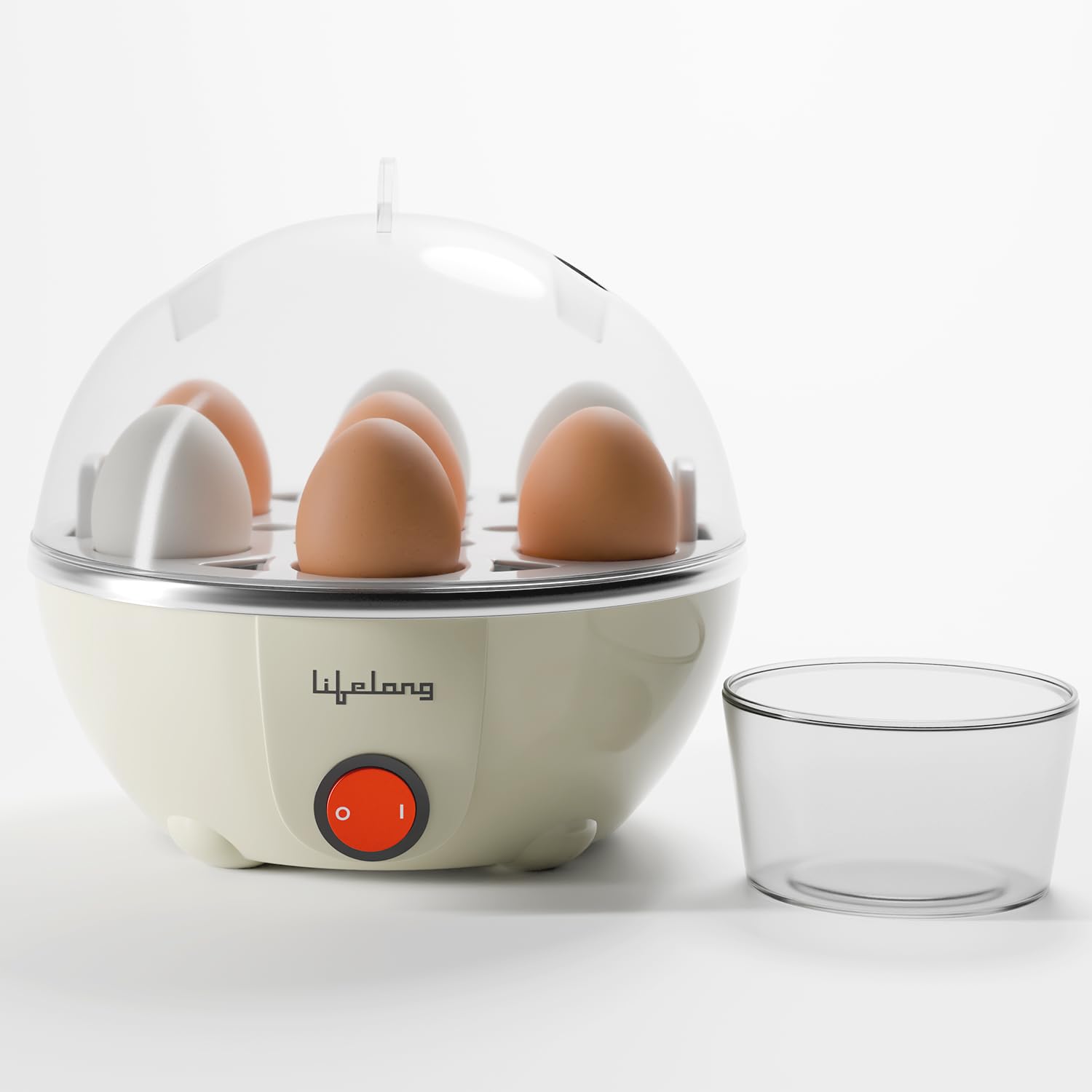 Lifelong Egg Boiler for 7 Eggs, 350 Watt | 3 Boiling Modes Hard, Medium & Soft