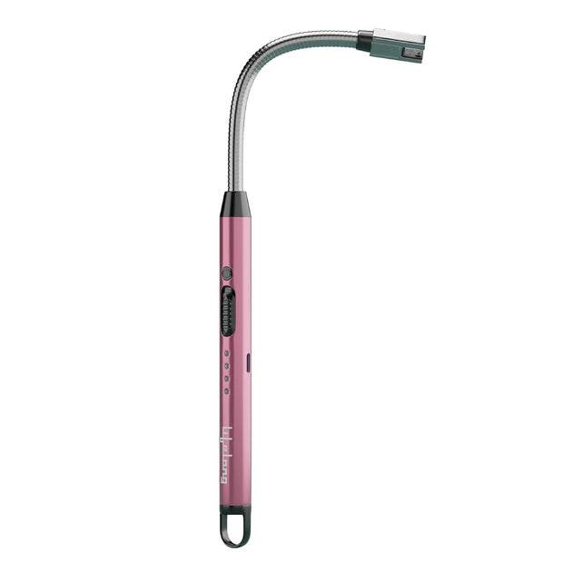 Lifelong Rechargeable Electric Lighter for Kitchen | 360Â° Flexible | C-Type USB | Windproof & Flameless | Lighter for Pooja Room, Candles, BBQ, Multi-Purpose | Stainless Steel & ABS (Pink)