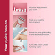 Lifelong GlideOff Luxe 5-in-1 Women’s Face & Body Trimmer | Electric Shaver & Razor with 5 Interchangeable Heads for Bikini, Eyebrow, Nose & Ear Hair Removal, 120 Min Runtime, USB Type-C Charging
