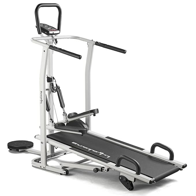 4-in-1 Manual Treadmill - Jogger, Stepper, Twister & Push-Up