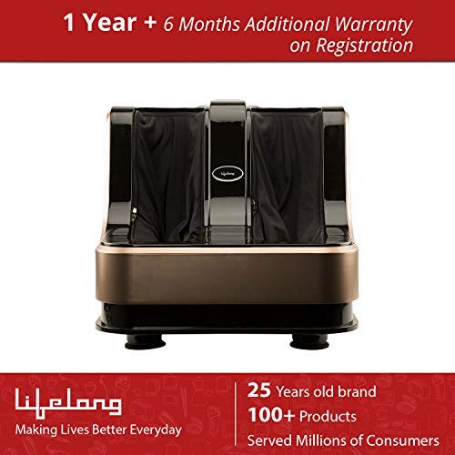 Leg, Foot & Calf Massager – 80W with Rolling & Kneading Functions (Brown)