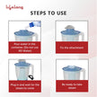 Lifelong LLS99 Blue Facial Steamer, 450ml, Hydrating, Pore Opening, Plastic, For Adults & Kids