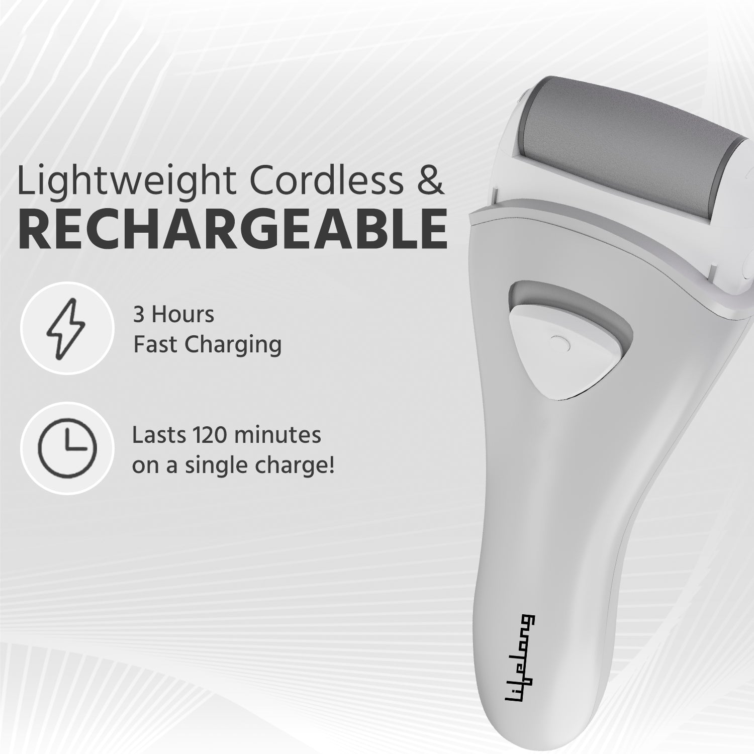 Lifelong LLPCW208 Callus Remover Foot Scrubber (Grey)