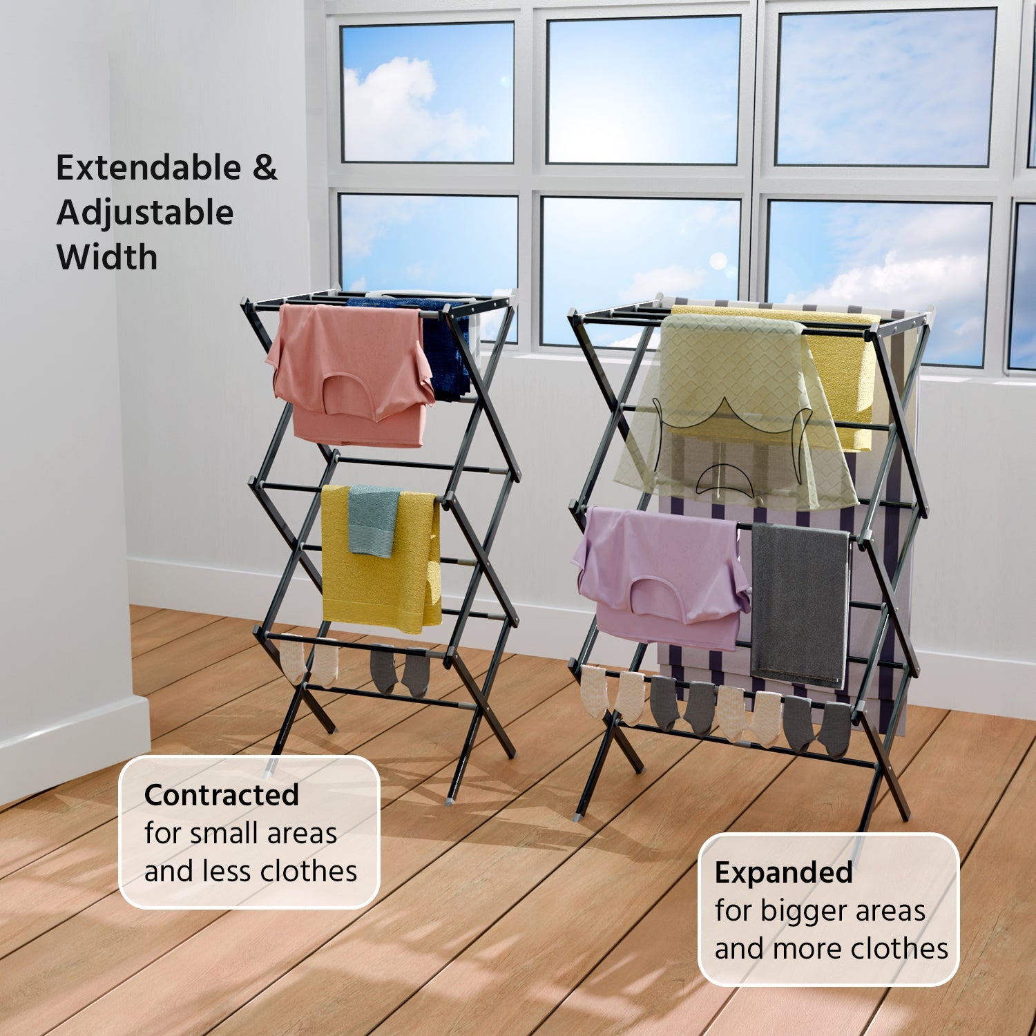 Foldable Clothes Drying Rack