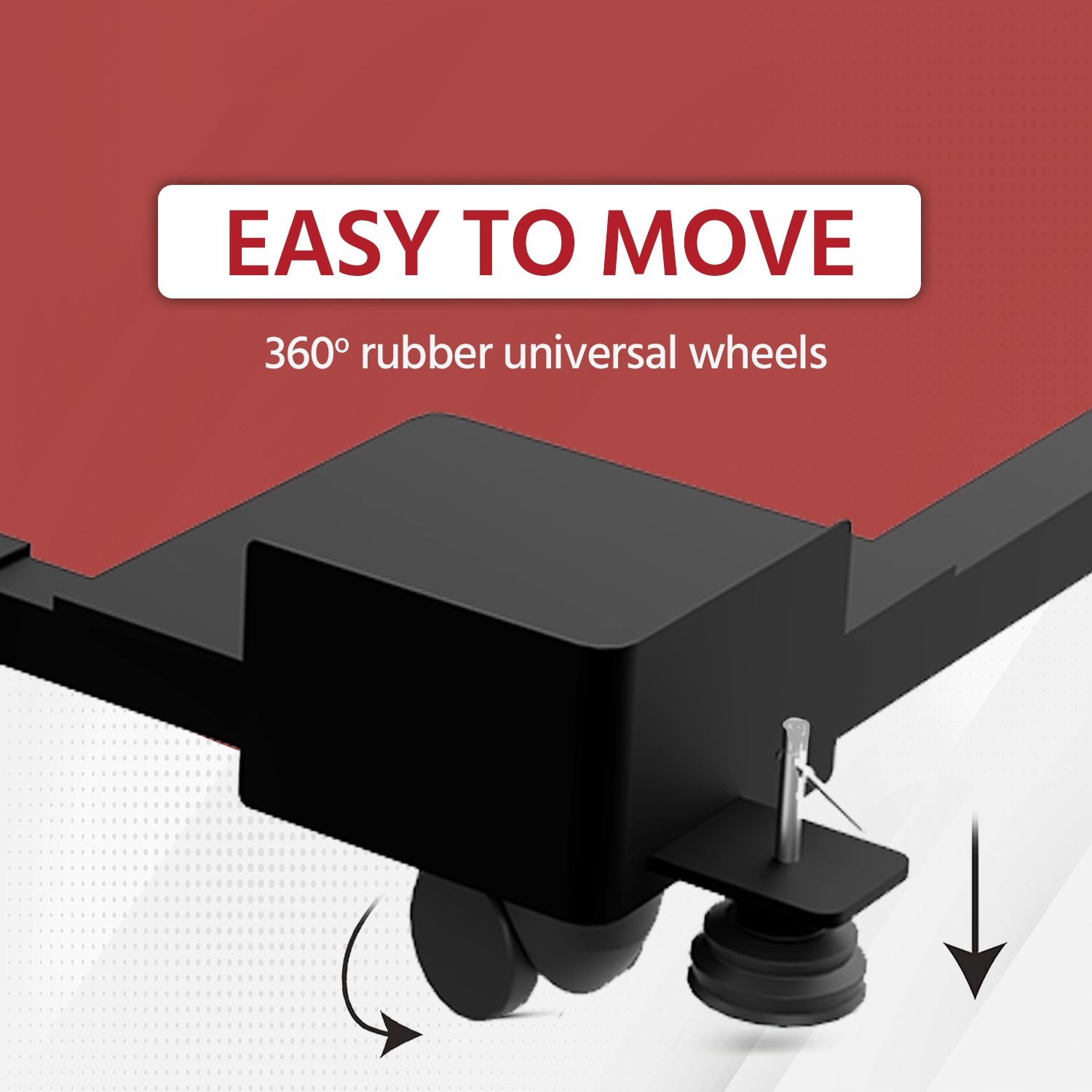 Lifelong Washing Machine Stand - Adjustable Metal Kitchen Trolley with Wheels for Home with 8 Anti Vibration Rubber Grips