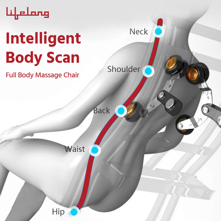 Lifelong Full Body Massage Chair with Recliner and powerful 3D back and Leg Massage for Home | LLM550