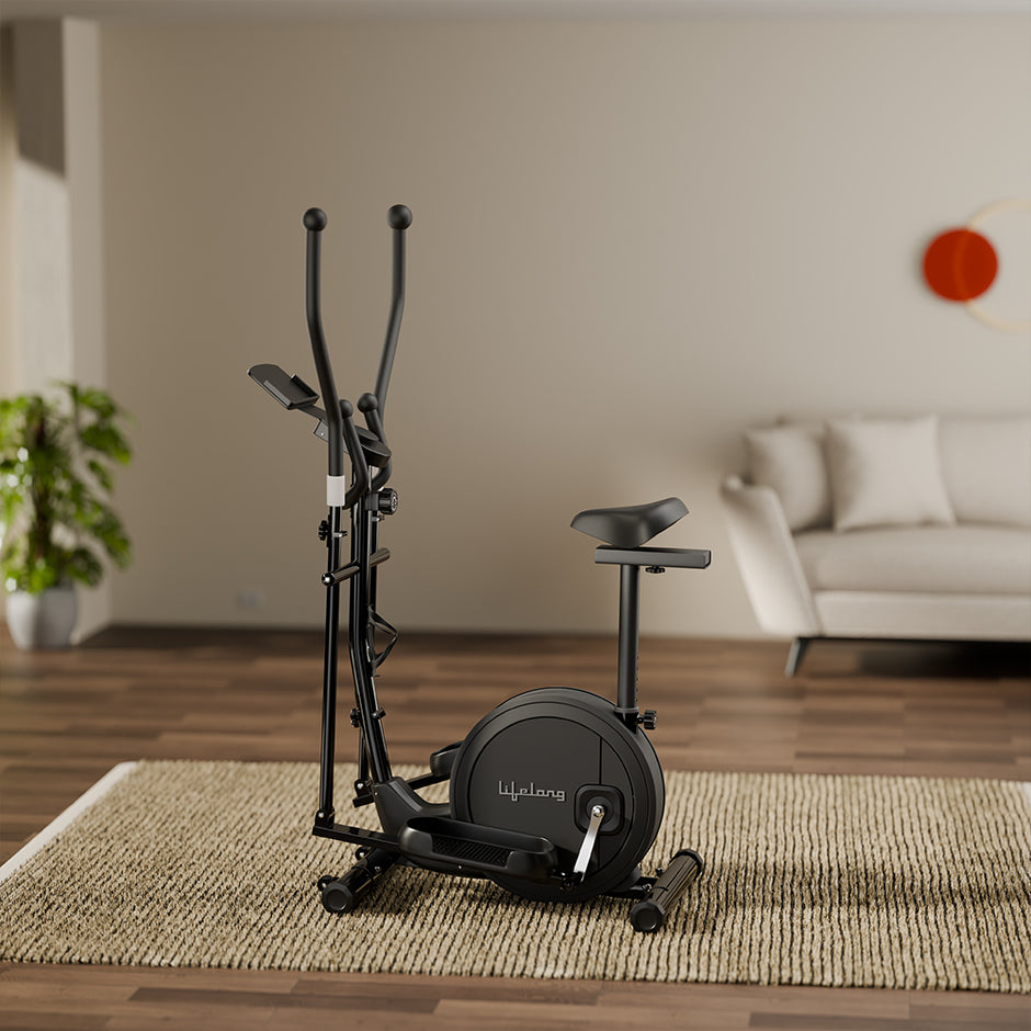 Elliptical Cross Trainer – 6 kg Flywheel, Magnetic Resistance, Touch LED Display & Tablet Holder