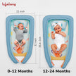 Lifelong Cuppy Newborn Baby Nest Bed with Headrest | Reversible, Foldable & Adjustable Infant Sleeping Bed | Soft Cotton Mattress for 0–2 Years